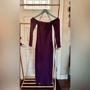 HYFVE Off-Shoulder Long Sleeve Bodycon Dress